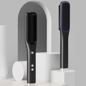 Custom Private Label Heated <strong>Ceramic</strong> <strong>Hair</strong> <strong>Straightener</strong> Comb Electric Heating Anion <strong>Hair</strong> <strong>Straightener</strong> - Product Image 4