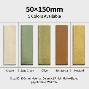 <span class=keywords><strong>Carrelage</strong></span> <span class=keywords><strong>mural</strong></span> <span class=keywords><strong>de</strong></span> <span class=keywords><strong>salle</strong></span> <span class=keywords><strong>de</strong></span> <span class=keywords><strong>bain</strong></span> mat doux 100x100mm & 50x150mm, mélange <span class=keywords><strong>de</strong></span> carreaux en céramique - Product Image 4