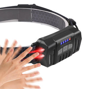 ไฟฉายคาดศีรษะ KXK LED แบบชาร์จไฟได้ แสงสีแดง สำหรับวิ่งกลางแจ้ง พร้อมเซ็นเซอร์ซูม แบตเตอรี่ลิเธียมโพลิเมอร์ในตัว - Product Image 2