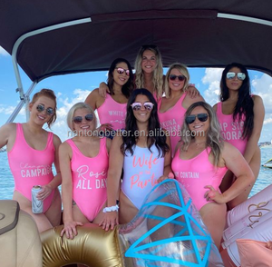 <span class=keywords><strong>Bañador</strong></span> de una pieza con logotipo personalizado para mujer, trajes de baño para fiesta de novia - Product Image 5