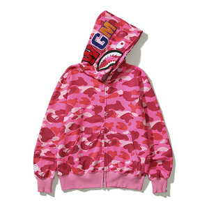 Sudadera con Capucha de Alta Calidad 2026, Diseño de Camuflaje con Letras Bapees, Cierre de Cremallera, 100% Algodón, Unisex, Estilo Casual Urbano - Product Image 2