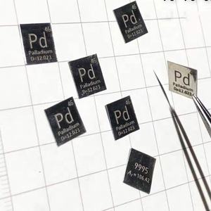 Feuille de <span class=keywords><strong>palladium</strong></span> métallique de haute pureté Yeemeda Pd-2 99,98 % 10*10*0,1 mm/10*10*0,2 mm/20*20*0,1 mm Collections d'éléments - Product Image 5