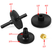 Kit d'engrenages de transmission en acier trempé pour RC Crawler – Engrenages de vitesse haute, basse et standard pour boîte de vitesses de voiture modèle à l'échelle 1:18