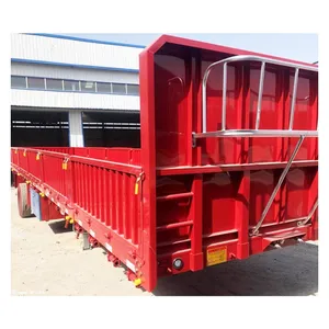 Vente d'usine 20Ft Sidewall Trailer Side-Wall Trailer 3 Essieux Side Board Dump Semi-remorque