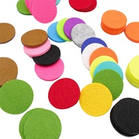 Coussinets en feutre de parfum d'aromathérapie multicolores et ronds de 17 mm de diamètre pour diffuseur d'huiles essentielles, médaillon, collier, bracelet, pince pour évent de voiture