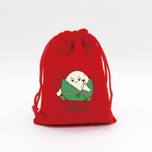 La mejor bolsa de bolsita de apariencia festiva personalizada Festival del barco del dragón chino Bolsa Zongzi Bolsita Bolsillo con cordón Origen de Vietnam - Product Image 2