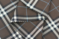 Tissu de chemise en fibre de bambou et élasthanne, sans plis, prêt à l'emploi, à chevrons, teint en fil, pour chemises d'affaires pour hommes