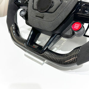 Volant sport à 3 branches en cuir et fibre de carbone de luxe pour <span class=keywords><strong>Audi</strong></span> A4/A6/A8/S6/RS6 - Couleur personnalisée - Product Image 4