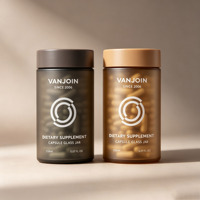 Conteneur en verre fin pour médicaments avec bouchon ABS, pot personnalisé pour comprimés de sommeil, huile de poisson, capsules de nutrition minérale, avec boîte cadeau