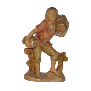 SHEPHERD AVEC BARILLES MOD. LUX IN PVC EFFET BOIS H 13CM - Product Image 1