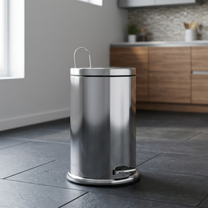 Poubelle à pédale en acier inoxydable à surface miroir de 40 L avec seau de rangement en plastique pour une utilisation en intérieur/extérieur - Product Image 2