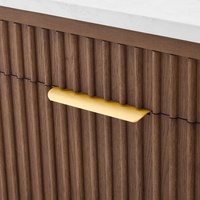 Meuble de salle de bain en bois massif MDF laqué de qualité supérieure, miroir moderne, meuble-lavabo personnalisé en noyer, plan de travail en marbre