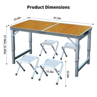 Table pliante de camping pas chère, mini, ultralégère, en alliage d'aluminium, pour les voyages, les pique-niques, les barbecues, le travail sur ordinateur, le lit