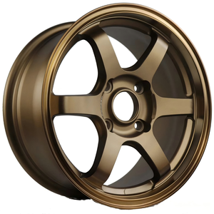 <span class=keywords><strong>Jantes</strong></span> de voiture de tourisme en alliage d'aluminium bronze sport de <span class=keywords><strong>16</strong></span> <span class=keywords><strong>pouces</strong></span>, forgées par rotation, avec rayons, aspect classique pour divers modèles de voitures - Product Image 4