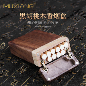 Woody Scent Wooden Cigarette Case Rectangular Flip Top Handmade Solid Wood For Men And Women - Product Image 2