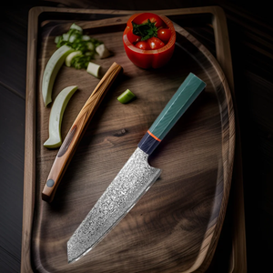 <span class=keywords><strong>Couteau</strong></span> de cuisine en acier <span class=keywords><strong>damas</strong></span> <span class=keywords><strong>véritable</strong></span> de 7,9 pouces, style japonais, <span class=keywords><strong>couteau</strong></span> à trancher avec 67 couches d'acier inoxydable, <span class=keywords><strong>couteau</strong></span> de cuisine - Product Image 6