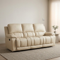 Manuelles Relaxsofa-Set Klassisches Braunes Wohnzimmermöbel