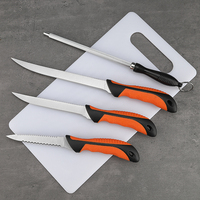 Ensemble de 6 couteaux à fileter le poisson, lames en acier inoxydable 3CR13, manches en TPR+PP, 5, 6 et 8 pouces, outils de désossage, équipement de pêche et de camping en plein air