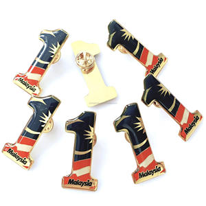 Giá rẻ tùy chỉnh số 1 huy hiệu Malaysia-cá nhân sơn kim loại pin - Product Image 4