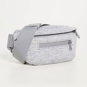 Keymay Custom Grey Neoprene Waterproof Fashion Fanny Pack Zipper Closure Portable Hip Bag for Unisex Travel Running Sports - Product Image 1