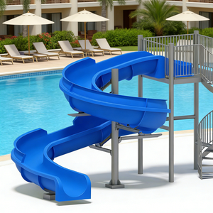 Parc aquatique extérieur combiné avec <span class=keywords><strong>toboggan</strong></span> aquatique en fibre de verre, <span class=keywords><strong>toboggan</strong></span> rotatif en spirale pour <span class=keywords><strong>piscine</strong></span>, petit <span class=keywords><strong>toboggan</strong></span> aquatique en spirale - Product Image 2