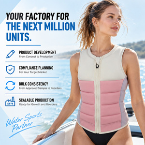 Gilet d'impact OEM pour femme, personnalisé, léger, avec rembourrage en mousse pour le <span class=keywords><strong>wakeboard</strong></span>, la conduite sur <span class=keywords><strong>câble</strong></span> et les sports nautiques actifs - Product Image 1