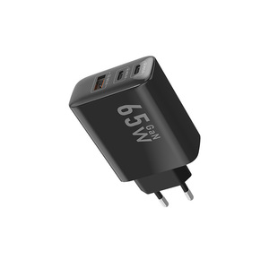 Puerto dual 65W Tipo C Cargador PD65W Enchufe de pared QC3.0 3 puertos USB rápido GaN65W Bloque de cargador para MacBook <span class=keywords><strong>iPad</strong></span> <span class=keywords><strong>Pro</strong></span> Galaxy iPhone Laptop - Product Image 3