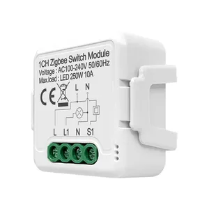 10A Mini Smart Life ZigBee DIY Switch Supports 1/2 /3/4Gang Control Home Automation Tuya Smart Wifi Switch Module
