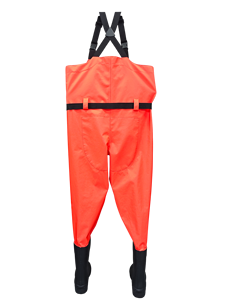 Waders de pêche respirants à 3 couches <span class=keywords><strong>rouges</strong></span> avec bottes en caoutchouc, waders de pêche à la mouche et support OEM et logo personnalisé - Product Image 2