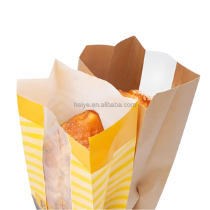 Sacs en papier kraft sur mesure avec fenêtre et fermeture à lien métallique - Emballage artisanal personnalisé pour baguettes longues - Product Image 2