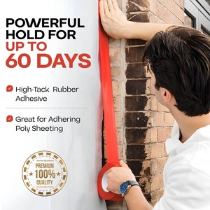 Vữa Băng UV kháng 180 ngày không có dư lượng vải không thấm nước màu xanh lá cây niêm phong bảo vệ màu Đỏ PE Duct Tape sửa chữa cho cửa ra vào cửa sổ - Product Image 6