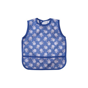 Celemek makan bayi, bib tahan air Unisex pola cetak lucu bahan PU dapat dicuci OEM untuk bayi - Product Image 3