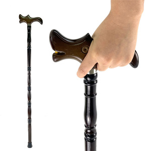 Bâton de marche en bois massif Pinsoo 96 cm 428 g avec poignée tête de dragon, aide à la marche pour personnes âgées - Product Image 2