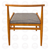 Silla de Comedor Estilo Japonés, Estructura de Madera Maciza, Asiento Acolchado Cómodo, Muebles para el Hogar