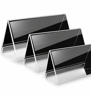Support de Table en Acrylique Premium en Forme de V, Double Face, pour Plaque Nominative de Bureau, Numéros de Table de Mariage, Bureau