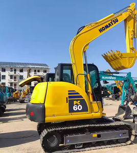 Pelleteuse d'occasion bon marché Mini pelleteuse Komatsu PC60 d'occasion de haute qualité, machine de 6 tonnes avec moteur et composants du noyau du moteur à vendre - Product Image 4