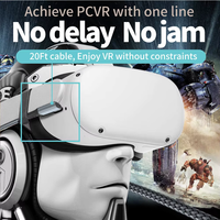 Cable VR de 3M 5M 6M 16FT con Ángulo Recto de 90 Grados, 5Gbps Gen1 3.2 USB Tipo A a Tipo C para Oculus Quest 1 2, Cable VR Link