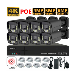 Sistema de Cámaras de Seguridad CCTV 4K 8CH 8MP, <span class=keywords><strong>Kit</strong></span> NVR con Grabador de Video Inteligente, Cámara IP <span class=keywords><strong>POE</strong></span> Tipo Bala IP66, Sistema de Vigilancia con Detección de Movimiento - Product Image 1