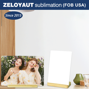 กรอบรูปอะลูมิเนียมพิมพ์ซับลิเมชันทรงสี่เหลี่ยมผืนผ้าพร้อมฐานไม้ไผ่ขนาด8*<span class=keywords><strong>6</strong></span>นิ้วกรอบรูปโลหะ - Product Image 4