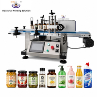 Machines d'étiquetage de petites bouteilles IPS-L208D, machine d'étiquetage d'autocollants, applicateur d'étiquettes rondes pour bouteilles rondes en verre, plastique, PET