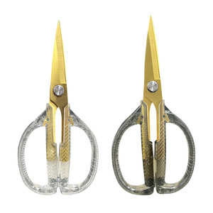 Stainless Steel Household Scissors Transparent Handle Multi Purpose For <b>Paper</b> Thread Crafting <b>Kitchen</b> Use - Product Image 5