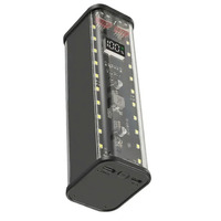 Boîtier de batterie externe 8X18650 PD 22,5W à charge rapide avec écran LED transparent, boîte de rangement de batterie USB+Type-C