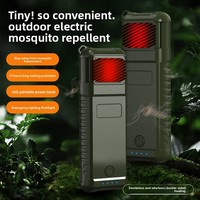 Nouveau mécanisme anti-moustiques extérieur intelligent rechargeable à détection, non toxique, avec éclairage portable sans fil intégré et fonction chauffante