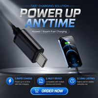 Kabel Data USB3.0 Tipe-C ke USB-A dengan Pengisian Cepat 3A dan Transfer Data untuk Ponsel
