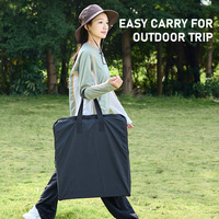 Mesa Plegable de Metal Moderna, Resistente y Ligera para Exteriores, Impermeable y Resistente a los Rayos UV, Estilo Rústico para Acampar y Usar en el Parque