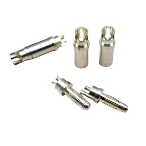 Connecteur banane en cuivre plaqué argent, série de prises à broches conductrices durables pour connexions électriques - Product Image 2