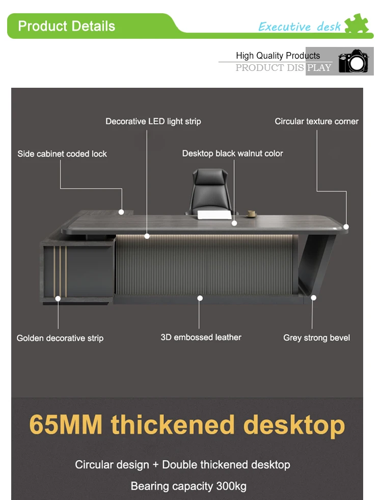 Luxury Big Boss Table Desk Design Home Office Desk Executive Office Desk Executive Office Furniture