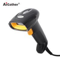 Terminal de point de vente portable filaire avec lecteur de codes-barres CCD 1D, scanner de codes-barres laser avec support en option