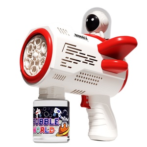 Nouveau pistolet à bulles astronaute spatial, pistolet électrique Cherubic, jouet pour enfants pour jouer en extérieur avec des bulles, cadeau de vacances - Product Image 1