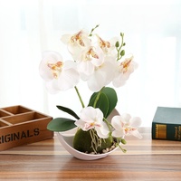 Hoogwaardige decoratieve orchidee met pot, realistische kunstmatige orchideeën met pot